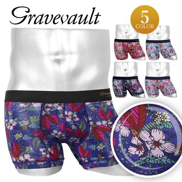 グレイブボールト Gravevault WildFlowers メンズショートボクサーパンツ