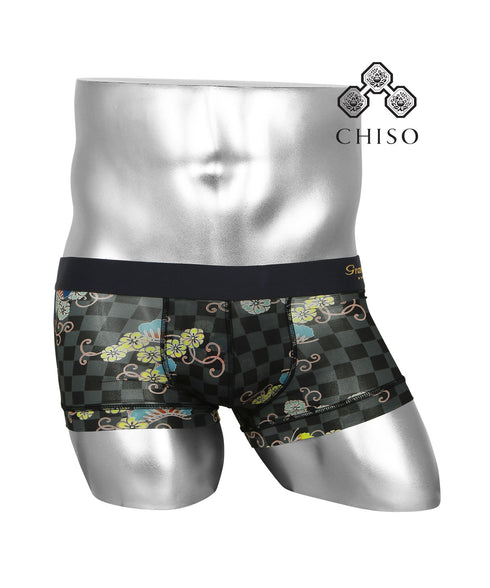 グレイブボールト Gravevault dry leaves camouflage RAIJIN KIXX sign of LOVE メンズ ショート ボクサーパンツ 【メール便】