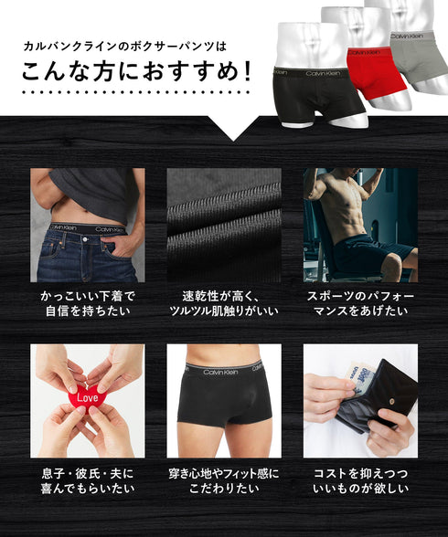 カルバンクライン Calvin Klein 【3枚セット】MICRO STRETCH メンズ ローライズボクサーパンツ