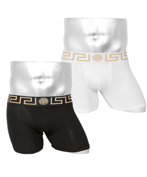 ヴェルサーチェ VERSACE 【2枚セット】NEWCLIENT BDG ITALY メンズ ロングボクサーパンツ|下着 おしゃれ 人気 ハイブランド 高級 クリスマス プレゼント 彼氏 cts