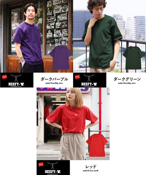 ヘインズ Hanes BEEFY メンズ クルーネック 半袖 Tシャツ【メール便】おしゃれ 人気 プレゼント 彼氏
