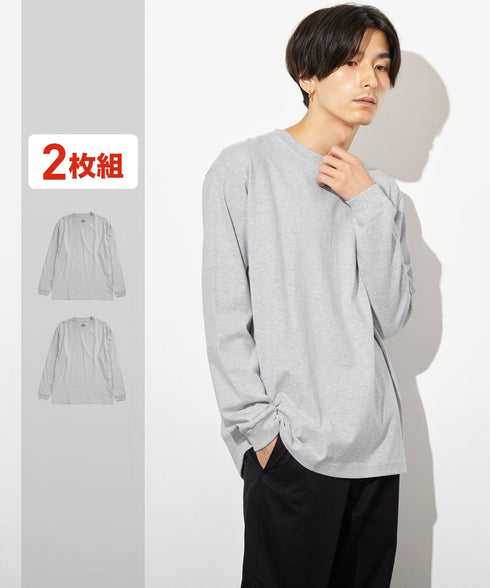 ヘインズ Hanes 【2枚セット】BEEFY メンズ クルーネック ロンT