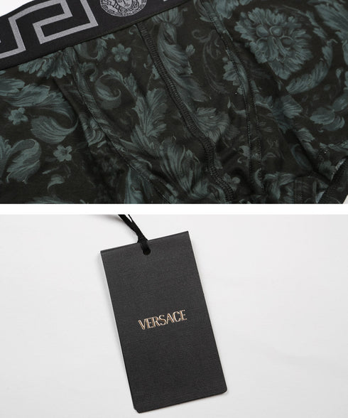 ヴェルサーチェ VERSACE JERSEY STRETCH STAMPA BAROCCO メンズ ローライズボクサーパンツ