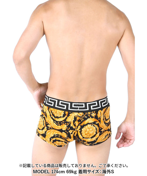 ヴェルサーチェ VERSACE JERSEY STRETCH STAMPA BAROCCO メンズ ローライズボクサーパンツ