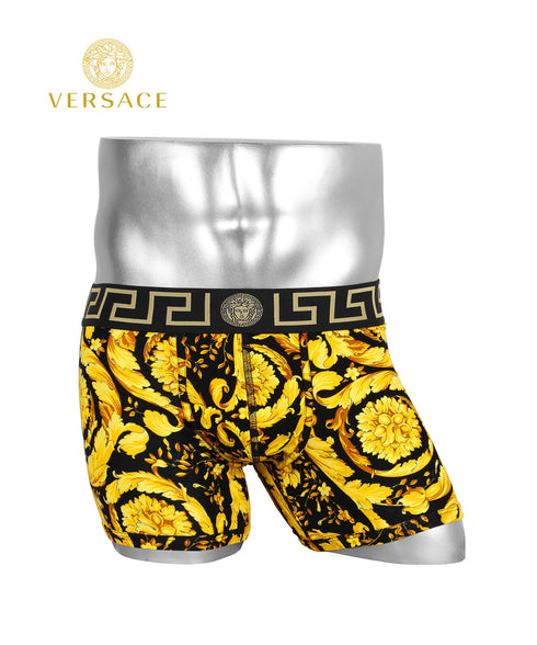 ヴェルサーチェ VERSACE JERSEY STRETCH STAMPA BAROCCO メンズ ロングボクサーパンツ