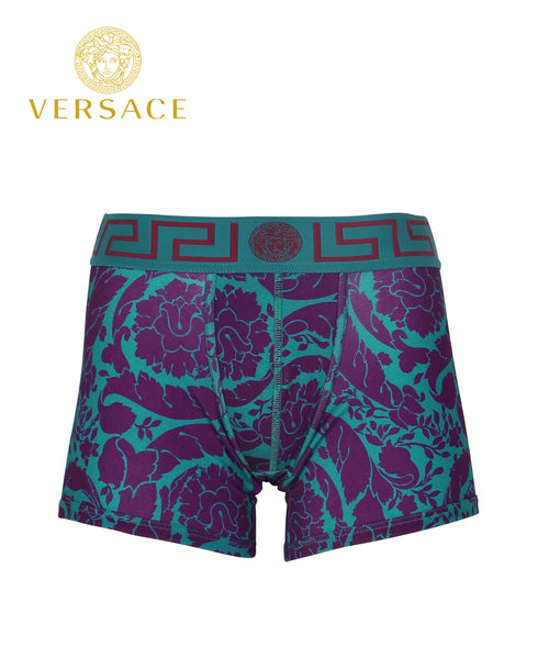 ヴェルサーチェ VERSACE JERSEY STRETCH STAMPA BAROCCO メンズ ロングボクサーパンツ