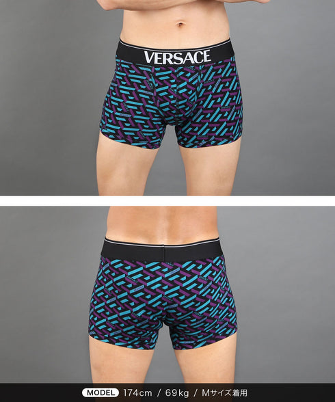 ヴェルサーチェ VERSACE JERSEY STRETCH STAMPA BAROCCO メンズ ロングボクサーパンツ