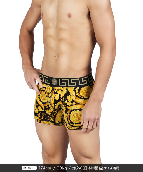 ヴェルサーチェ VERSACE JERSEY STRETCH STAMPA BAROCCO メンズ ロングボクサーパンツ