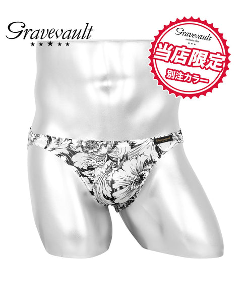 グレイブボールト Gravevault FLOWER RAIJIN TRIBE CHECK メンズ ビキニ 【メール便】