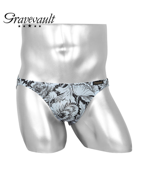 グレイブボールト Gravevault FLOWER RAIJIN TRIBE CHECK メンズ ビキニ 【メール便】