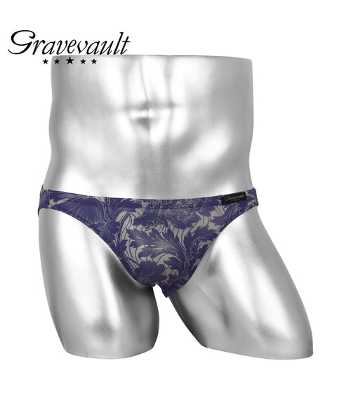 グレイブボールト Gravevault FLOWER RAIJIN TRIBE CHECK メンズ ビキニ 【メール便】