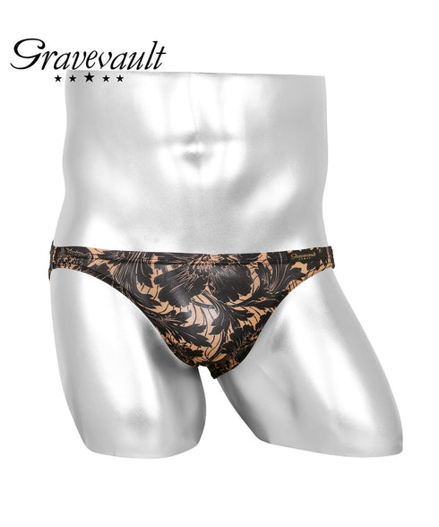 グレイブボールト Gravevault FLOWER RAIJIN TRIBE CHECK メンズ ビキニ 【メール便】