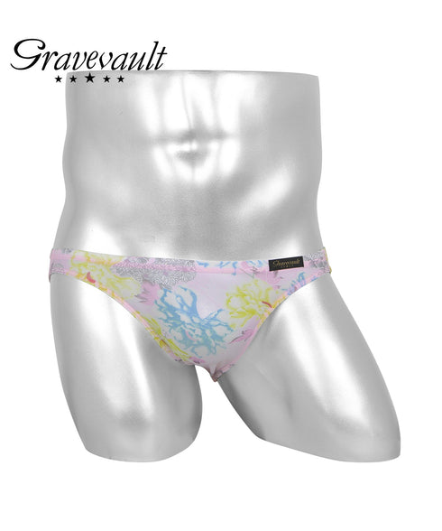 グレイブボールト Gravevault FLOWER RAIJIN TRIBE CHECK メンズ ビキニ 【メール便】