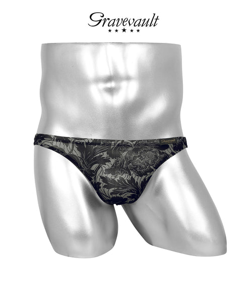 グレイブボールト Gravevault FLOWER RAIJIN Oriental BANDANA BORDER メンズ Tバック 【メール便】