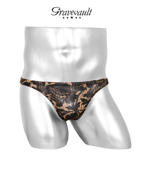 グレイブボールト Gravevault FLOWER RAIJIN Oriental BANDANA BORDER メンズ Tバック 【メール便】