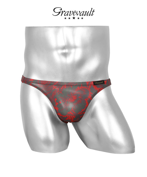 グレイブボールト Gravevault FLOWER RAIJIN Oriental BANDANA BORDER メンズ Tバック 【メール便】