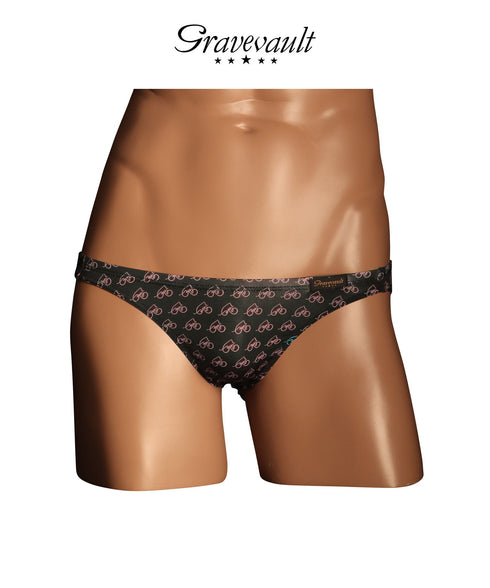 グレイブボールト Gravevault FLOWER RAIJIN Oriental BANDANA BORDER メンズ Tバック 【メール便】