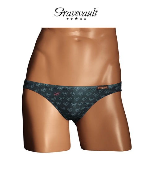 グレイブボールト Gravevault FLOWER RAIJIN Oriental BANDANA BORDER メンズ Tバック 【メール便】