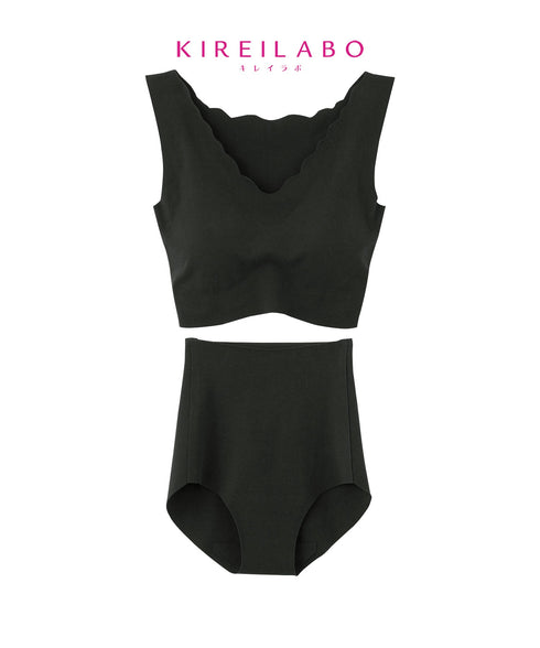 グンゼ GUNZE KIREILABO キレイラボ ハーフトップ ブラ&ショーツ 上下セット レディース cts