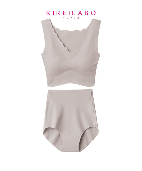グンゼ GUNZE KIREILABO キレイラボ ハーフトップ ブラ&ショーツ 上下セット レディース cts