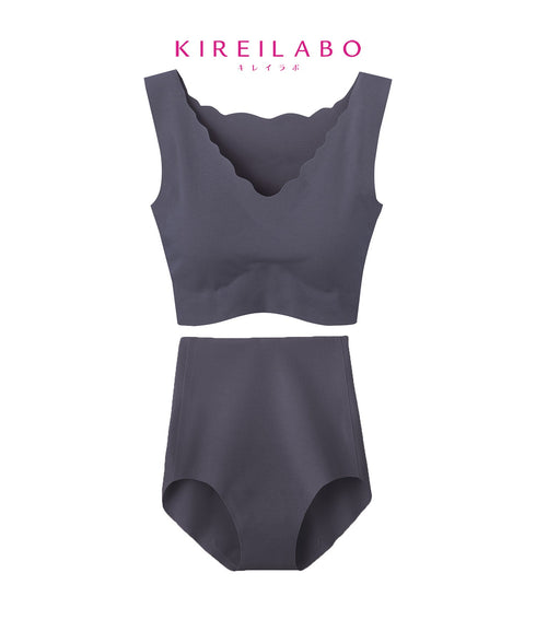 グンゼ GUNZE KIREILABO キレイラボ ハーフトップ ブラ&ショーツ 上下セット レディース cts