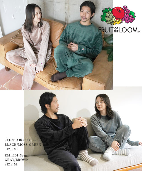 フルーツオブザルーム FRUIT OF THE LOOM FTL_ボアルームウエアセット ユニセックス 上下セット cts