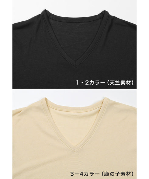 グンゼ GUNZE COOLMAGIC 汗取り付きVネックTシャツ 鹿の子 【メール便】 cts