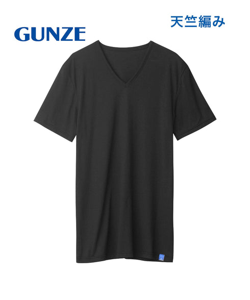 グンゼ GUNZE COOLMAGIC クールネックTシャツ 鹿の子 吸汗速乾 消臭 部屋干し対応 【メール便】 cts