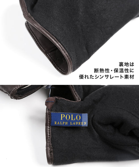 ポロ ラルフローレン POLO RALPH LAUREN WATER REPELLENT NAPPA TOUCH GLOVE メンズ 手袋 【メール便】|おしゃれ 人気 クリスマス プレゼント 彼氏