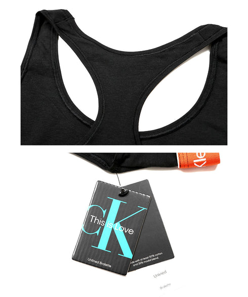 カルバンクライン Calvin Klein Modern Cotton This is Love Coloblock UNLINED BRALETTE レディース ブラ 【メール便】 OUTLET SALE_F cts