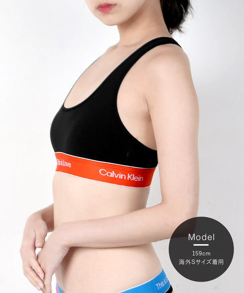 カルバンクライン Calvin Klein Modern Cotton This is Love Coloblock UNLINED BRALETTE レディース ブラ 【メール便】 OUTLET SALE_F cts
