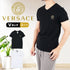 ヴェルサーチェ VERSACE La Medusa メンズ VネックTシャツ ロゴ Tシャツ おしゃれ かっこいい ハイブランド 高級 人気 プレゼント 彼氏