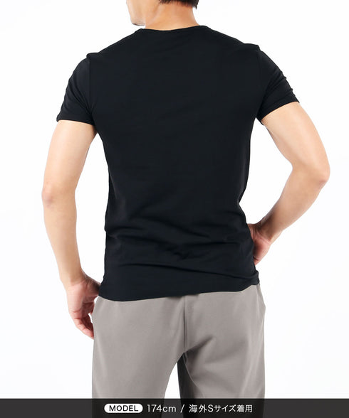 ヴェルサーチェ VERSACE La Medusa メンズ VネックTシャツ ロゴ Tシャツ おしゃれ かっこいい ハイブランド 高級 人気 プレゼント 彼氏