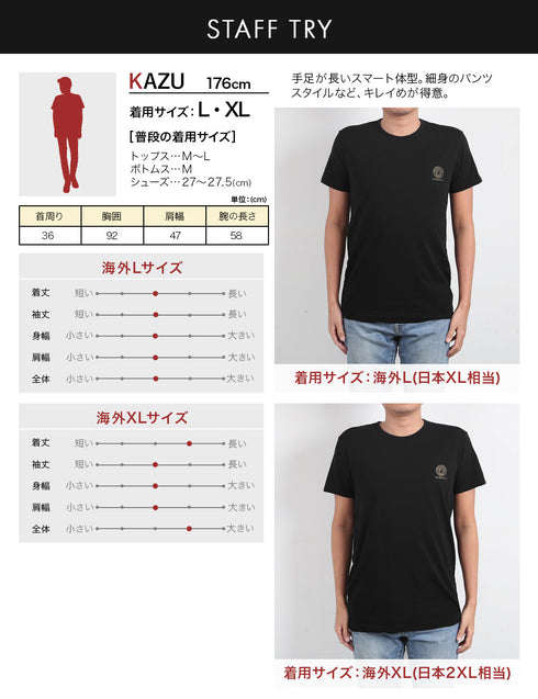 ヴェルサーチェ VERSACE La Medusa メンズ VネックTシャツ ロゴ Tシャツ おしゃれ かっこいい ハイブランド 高級 人気 プレゼント 彼氏