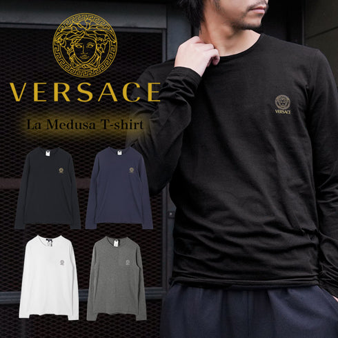ヴェルサーチェ VERSACE La Medusa メンズ クルーネックロンT