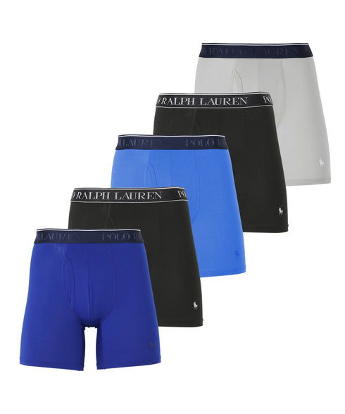 ポロ ラルフローレン POLO RALPH LAUREN 【5枚セット】Classic Fit Microfiber メンズ ロングボクサーパンツ OUTLET SALE_F
