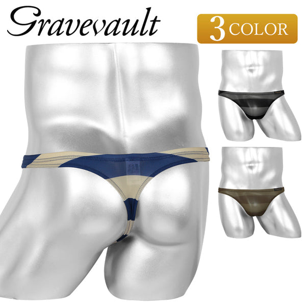 【5】グレイブボールト Gravevault BorderLine メンズ Tバック かっこいい おしゃれ 芸能人 愛用 国産 日本製 高級【メール便】