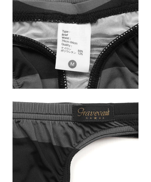 【5】グレイブボールト Gravevault BorderLine メンズ Tバック かっこいい おしゃれ 芸能人 愛用 国産 日本製 高級【メール便】