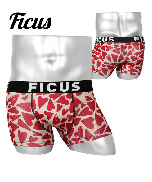 フィークス FICUS ハートペイント メンズ ボクサーパンツ 【メール便】|下着 おしゃれ 人気 クリスマス プレゼント 彼氏
