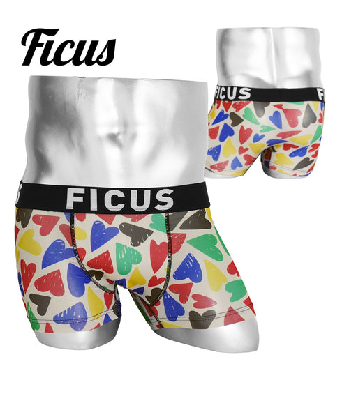 フィークス FICUS ハートペイント メンズ ボクサーパンツ 【メール便】|下着 おしゃれ 人気 クリスマス プレゼント 彼氏