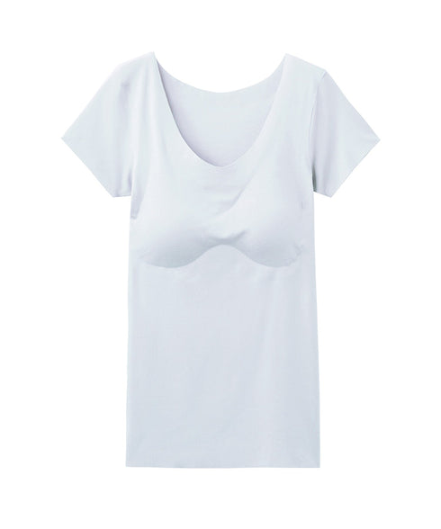 グンゼ GUNZE KIREILABO キレイラボ  完全無縫製COOL ひんやり接触冷感 2分袖 パッド付き レディース cts