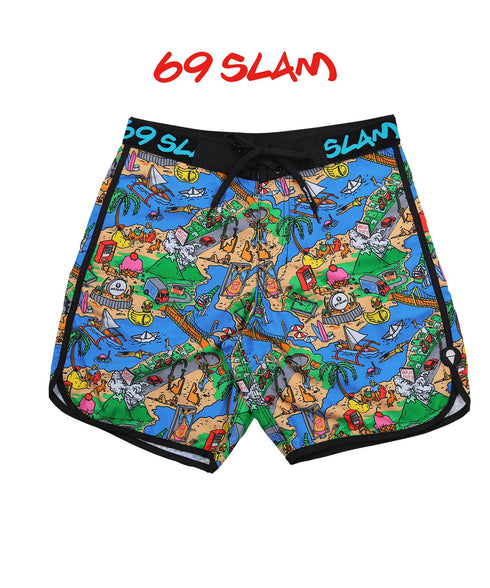 ロックスラム 69SLAM LONG LENGTH BOARDSHORT メンズ サーフパンツ