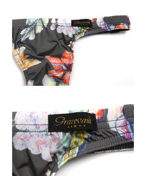 グレイブボールト Gravevault Vintage aloha Playful mood dry leaves camouflage メンズ Tバック 【メール便】