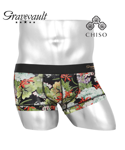 グレイブボールト Gravevault Logo type Botanical Plants Final trump card 千總 メンズ ローライズ ボクサーパンツ 【メール便】