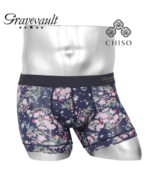 グレイブボールト Gravevault Logo type Final trump card Botanical Plants 千總 メンズ ショート ボクサーパンツ 【メール便】