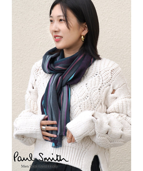 ポールスミス Paul Smith Men Scarf City Stripe マフラー OUTLET SALE_F cts