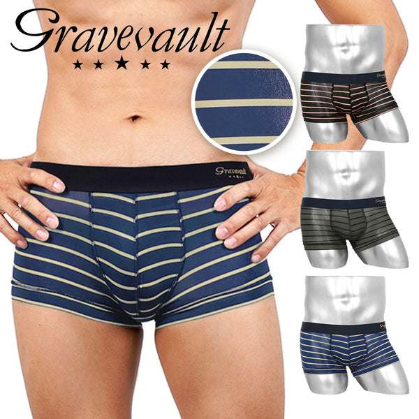 グレイブボールト Gravevault BORDER メンズ ローライズボクサーパンツ
