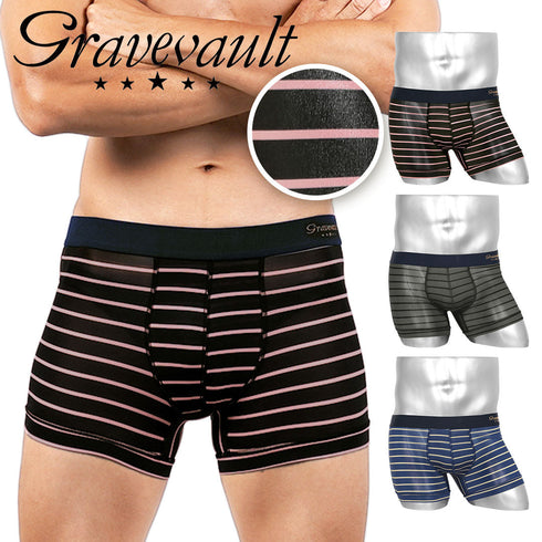 グレイブボールト Gravevault BORDER メンズ ショートボクサーパンツ