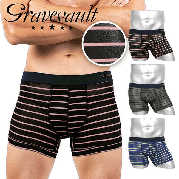グレイブボールト Gravevault BORDER メンズ ショートボクサーパンツ