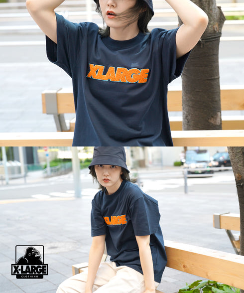 エクストララージ X-LARGE CHENILLE STANDARD LOGO ユニセックス半袖Tシャツ
